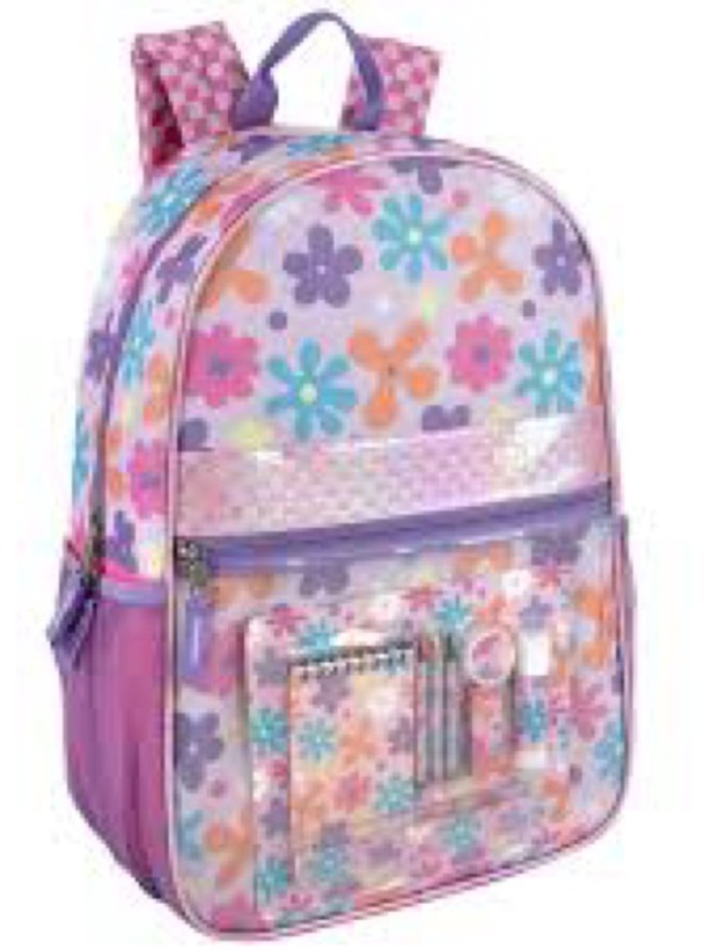 Kids Floral Purple Pink Backpack - Brand